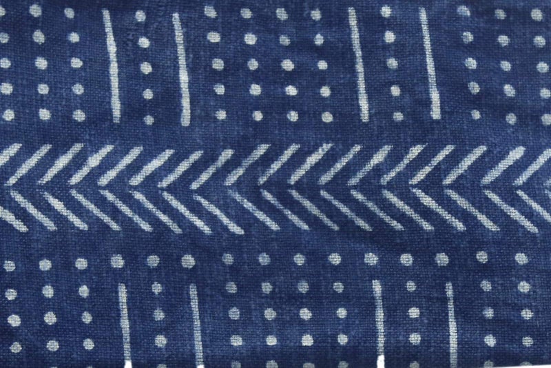 Trade Star Handloomed Ethnic Indigo Mudcloth Throw Pure Cotton Throw Blanket Hand Block Print Blanket with Tassels Indian Blanket for Home Decor (Pattern 9) - Image 3